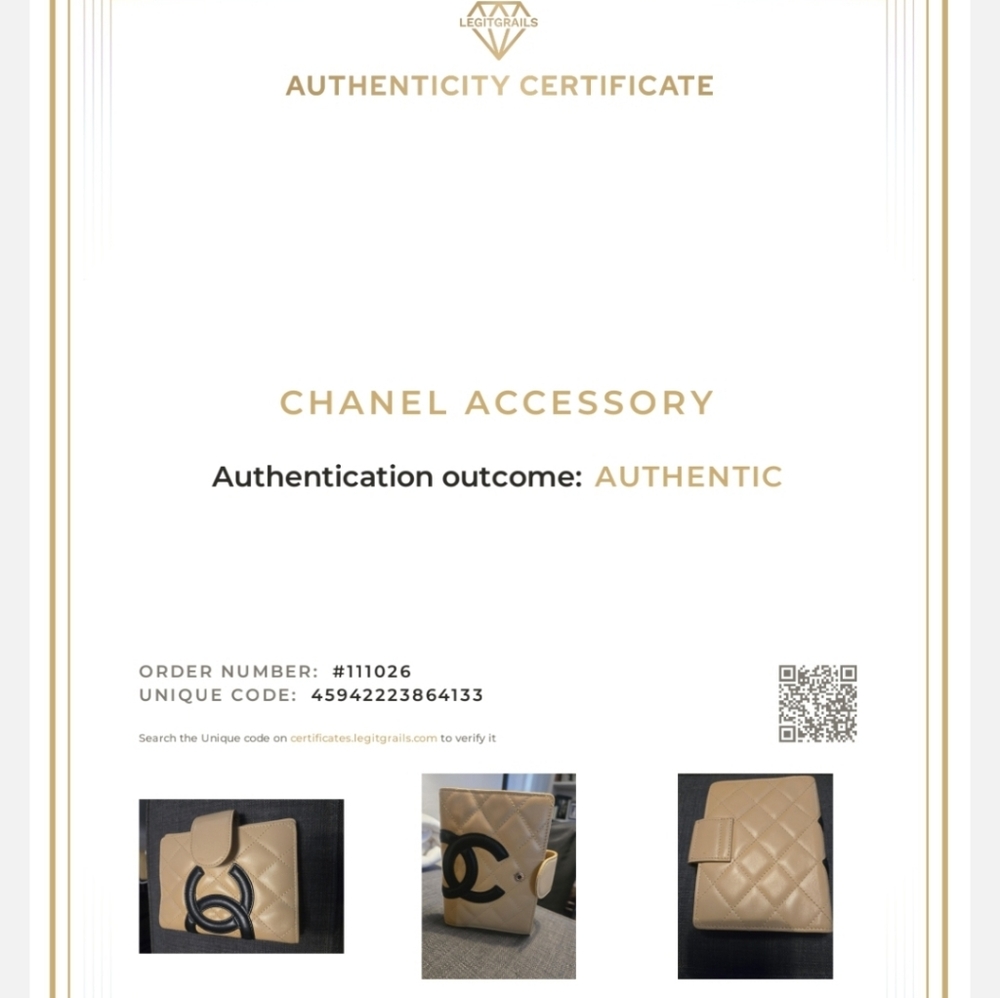 Chanel FLASH FINAL SALE - Cream Cambon Agenda PM /Wallet PRICE is FIRM - Picture 12 of 12